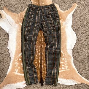 adidas Black and Orange Patterned Joggers